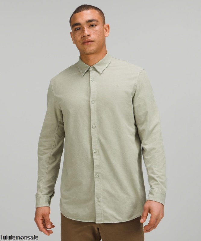 Lululemon Verkauf DELULU612 | Commission Langarmshirt Green Farn